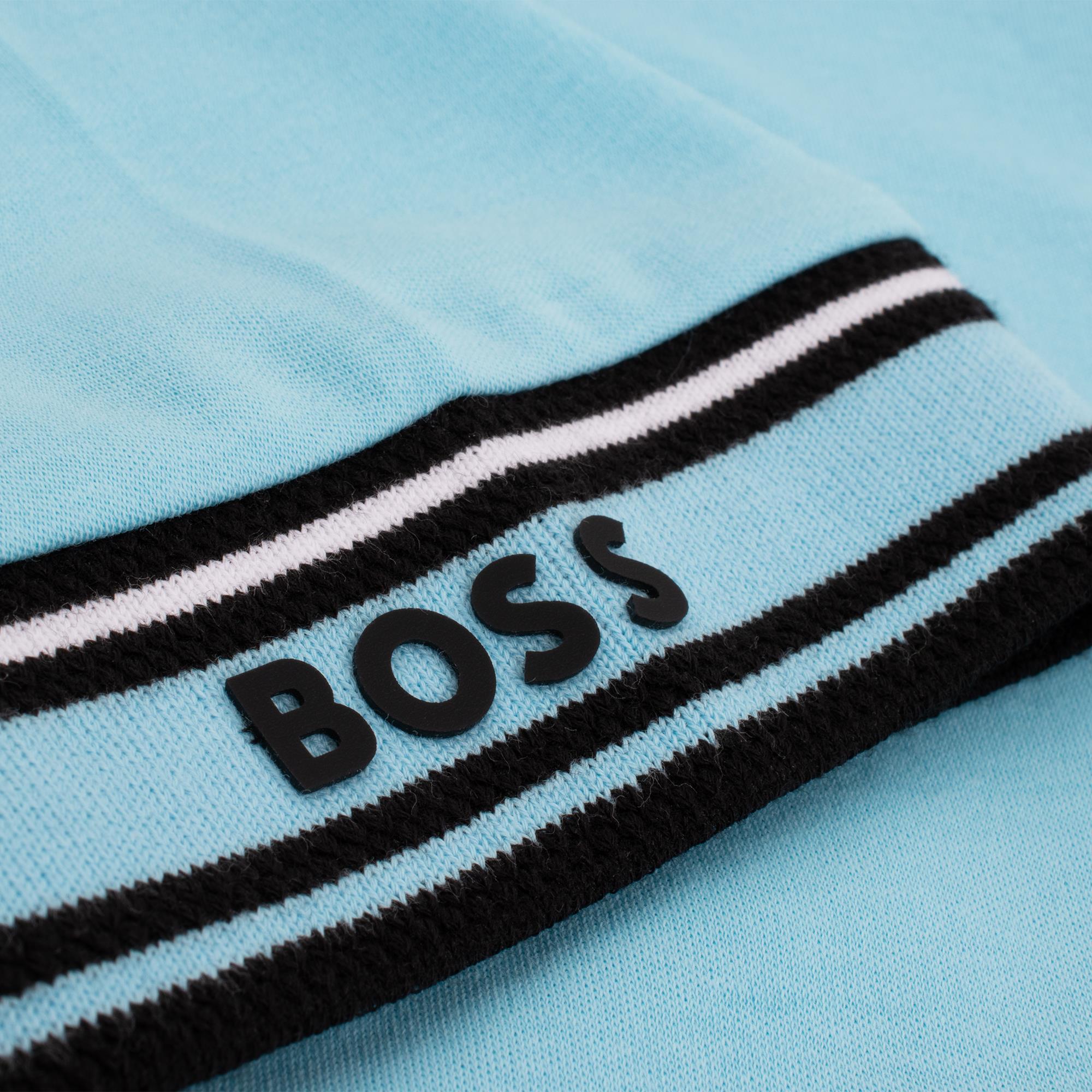 Boss Polo Zone Mens Polo Shirt Light Pastel Blue